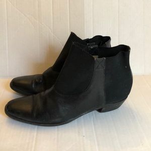 Black Leather booties size 9